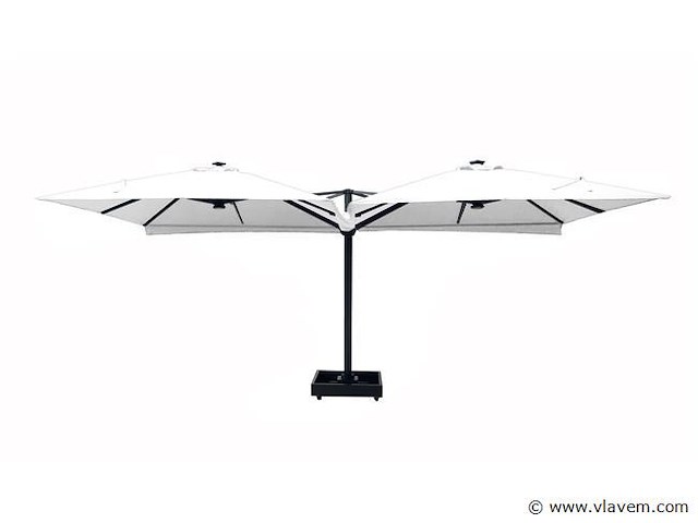 Vierdubbele hangende parasol wit (4 * 300x300cm) - afbeelding 3 van  10