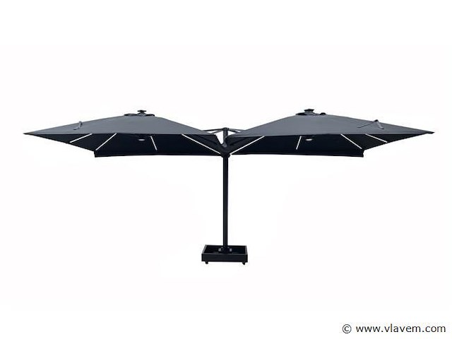 Vierdubbele hangende parasol wit (4 * 300x300cm) - afbeelding 7 van  10