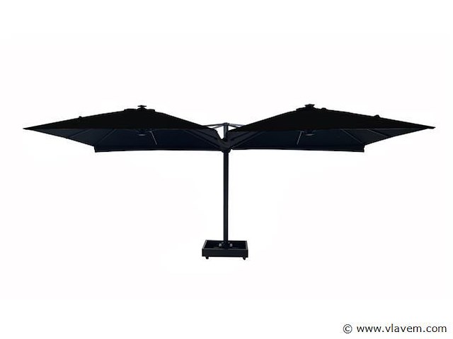 Vierdubbele hangende parasol zwart (4 * 300x300cm) - afbeelding 4 van  11