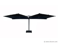 Vierdubbele hangende parasol zwart (4 * 300x300cm) - afbeelding 4 van  11