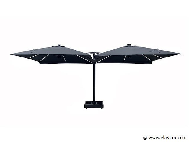 Vierdubbele hangende parasol zwart (4 * 300x300cm) - afbeelding 10 van  11