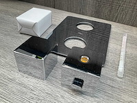 Vierkante inbouwthermostaat 3-weg omstelling en dimmer inbouwdeel en afbouwdeel - afbeelding 5 van  8