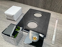 Vierkante inbouwthermostaat 3-weg omstelling en dimmer inbouwdeel en afbouwdeel - afbeelding 6 van  8