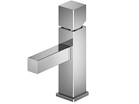 Vierkante wastafelkraan chroom - afbeelding 1 van  6