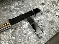 Vierkante wastafelkraan chroom - afbeelding 2 van  6