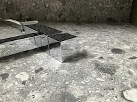 Vierkante wastafelkraan chroom - afbeelding 3 van  6