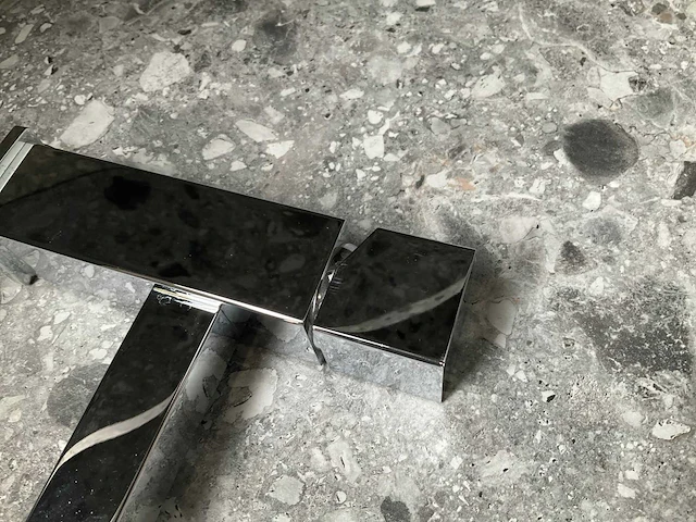 Vierkante wastafelkraan chroom - afbeelding 4 van  6
