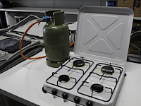 Vierpits kooktoestel met gasfles. afmeting 50 x 50 cm. - afbeelding 2 van  4