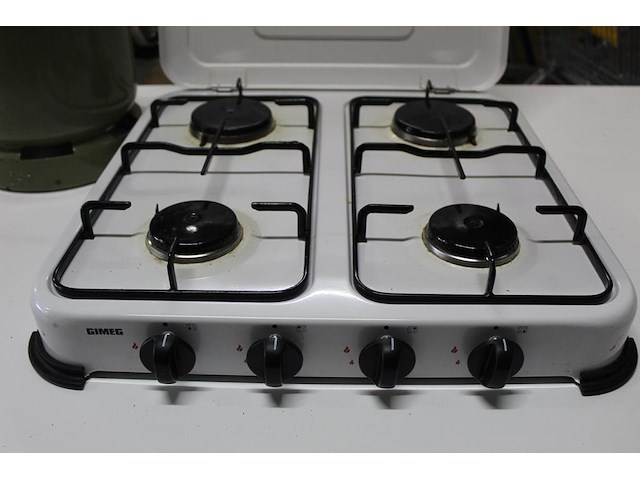 Vierpits kooktoestel met gasfles. afmeting 50 x 50 cm. - afbeelding 3 van  4