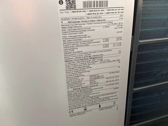 Viessmann vitocal 200-a 4 kw warmtepomp buitenunit - afbeelding 5 van  7