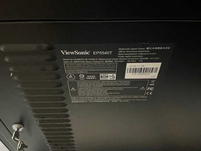 Viewsonic ep5540t reclamezuil 82x190,5cm - afbeelding 3 van  3