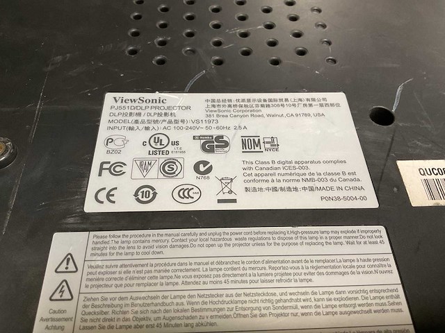 Viewsonic pj551d projector - afbeelding 7 van  7
