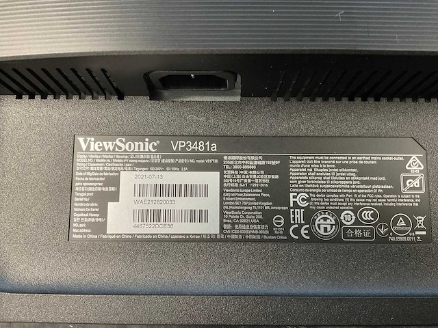 Viewsonic (vp3481a) 34”, 3440x1440 (uwqhd) lcd curved monitor - afbeelding 6 van  6