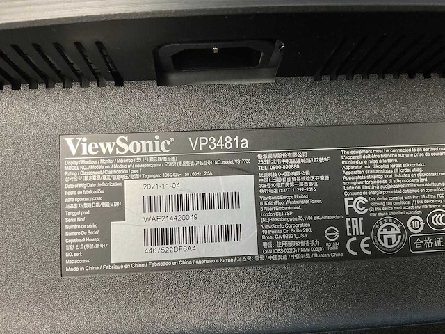 Viewsonic (vp3481a) 34”, 3440x1440 (uwqhd) lcd curved monitor - afbeelding 6 van  6