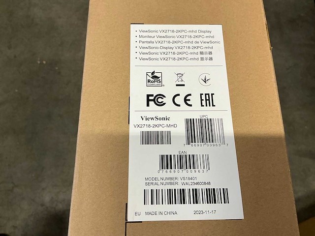 Viewsonic vx2718-2kpc-mhd qhd led backlit display - afbeelding 3 van  3