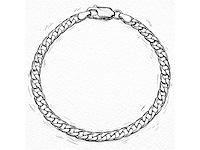 Vigor armband geslepen gourmet 40 mm zilver - afbeelding 1 van  1