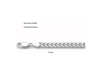 Vigor heren ketting geslepen gourmet 5,0 mm zilver - afbeelding 3 van  4