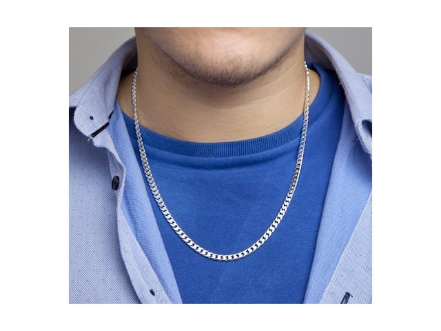 Vigor heren ketting geslepen gourmet 5,0 mm zilver - afbeelding 4 van  4