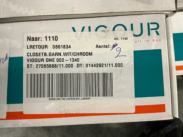 Vigour one toiletborstel wit/chroom (12x) - afbeelding 5 van  6