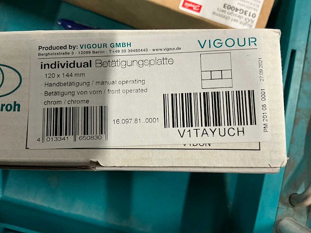 Vigour tay bedieningspaneel 120x144mm (23x) - afbeelding 2 van  3