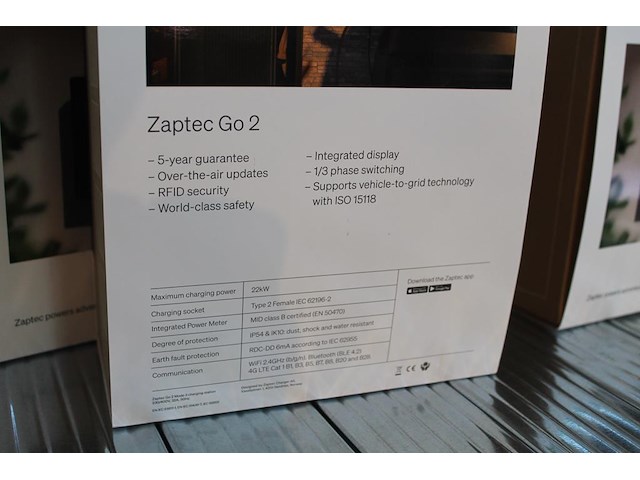 Vijf autoladers zaptec go 2 asphalt black. - afbeelding 3 van  3