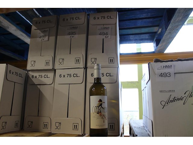 Vijf dozen droge witte wijn carabinera. 30 flessen. - afbeelding 1 van  2