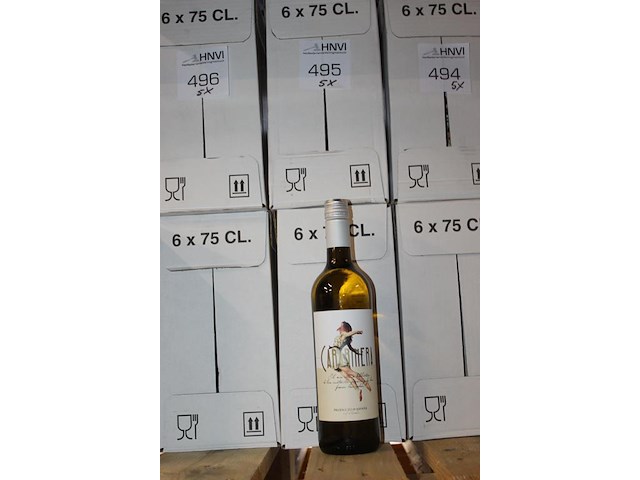 Vijf dozen droge witte wijn carabinera. 30 flessen. - afbeelding 2 van  3