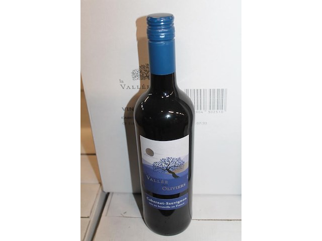 Vijf dozen rode wijn cabernet sauvignon vallee des oliviers. 30 flessen. - afbeelding 3 van  3