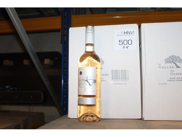 Vijf dozen rosé wijn vallee des oliviers. 30 flessen. - afbeelding 1 van  2