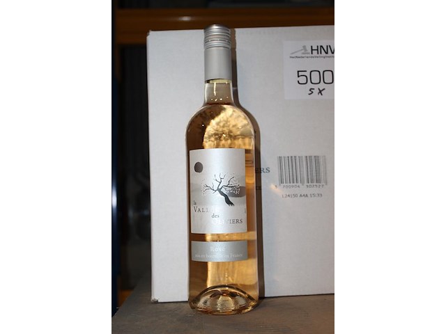 Vijf dozen rosé wijn vallee des oliviers. 30 flessen. - afbeelding 2 van  2