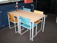 Vijf horecasets vepa bestaande uit 2 tafels en vier stoelen. totaal 10 tafels en 20 stoelen. tafelafmeting ... - afbeelding 4 van  4