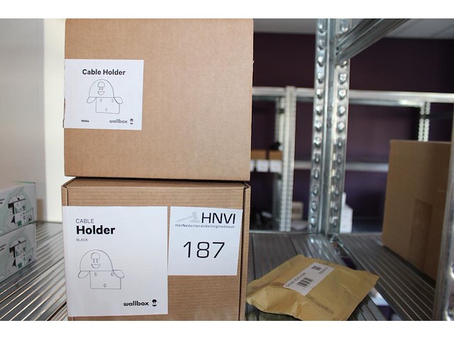 Vijf kabelhouders w.o. 1x wit en 4x zwart. - afbeelding 1 van  2