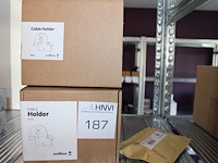 Vijf kabelhouders w.o. 1x wit en 4x zwart. - afbeelding 1 van  2