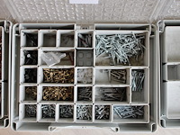 Vijf koppelbare organizers festool gevuld met diverse bevestigingsmaterialen. - afbeelding 5 van  7