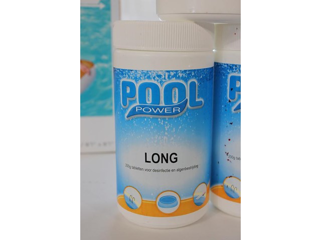 Vijf potten chloortabletten poolpower. - afbeelding 2 van  2