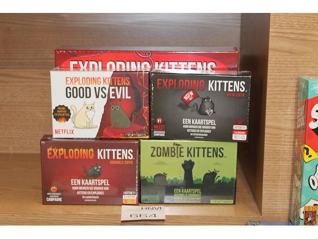 Vijf spellen exploding kittens. - afbeelding 1 van  2
