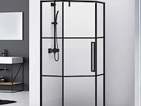 Vijfhoekige douchecabine van rijn products, st04, zwart