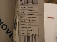 Vijfhoekige douchecabine van rijn products, st04, zwart - afbeelding 2 van  3