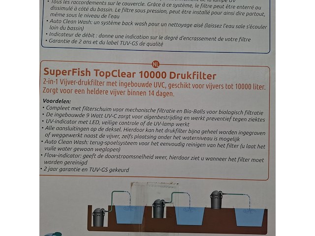 Vijver drukfilter superfish, topclear 10000 - afbeelding 9 van  12