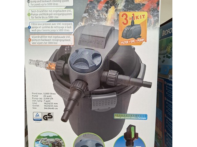 Vijver drukfilter superfish, topclear 5000 kit - afbeelding 3 van  10