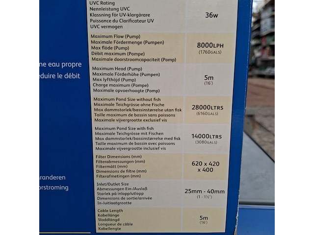 Vijver filter hozelock, bioforce revolution - afbeelding 6 van  6