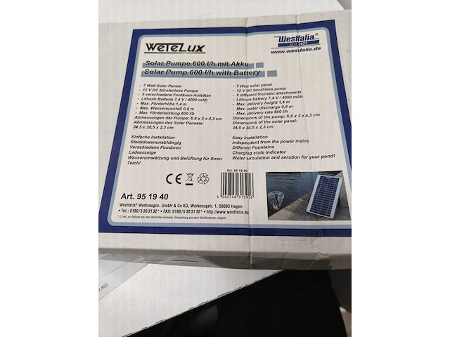 Vijverpomp westfalia - afbeelding 2 van  2