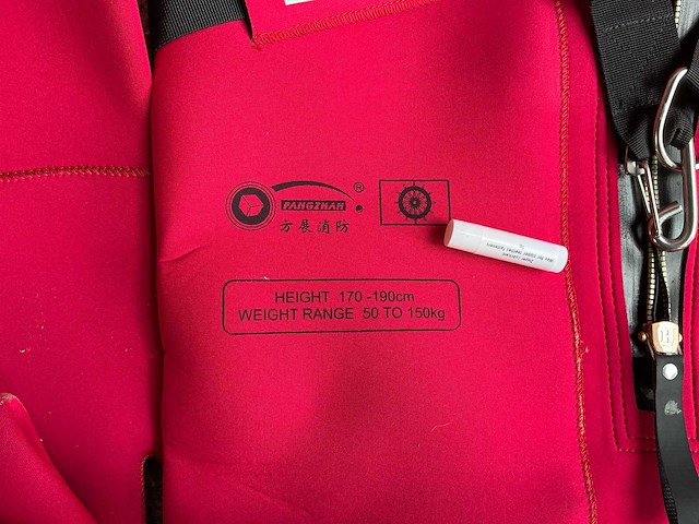 Viking solas reddingsvesten (6x) incl. spasciani ademluchtset en immersion suit (2x) - afbeelding 3 van  15