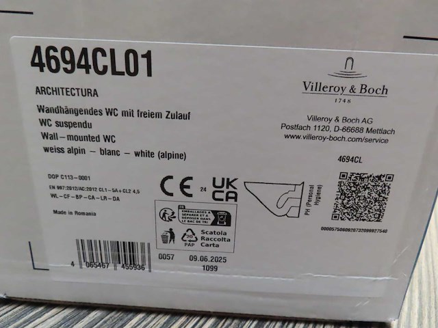 Villeroy & boch - architectura - 4694cl01 - toilet - afbeelding 2 van  2