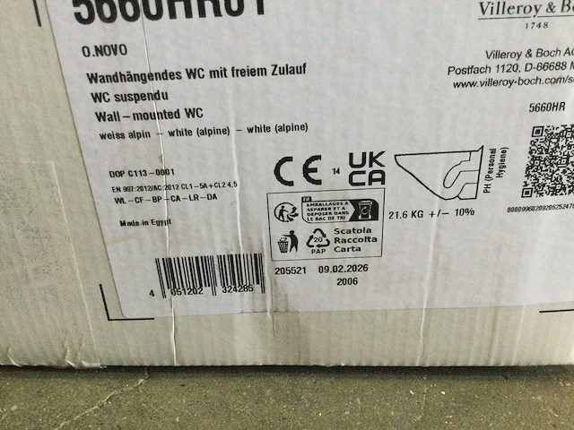 Villeroy & boch - novo directflush - hangtoilet met bril - afbeelding 3 van  5