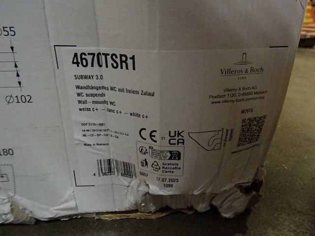 Villeroy & boch - subway 3.0 - 4670tsr1 - toilet - afbeelding 2 van  2