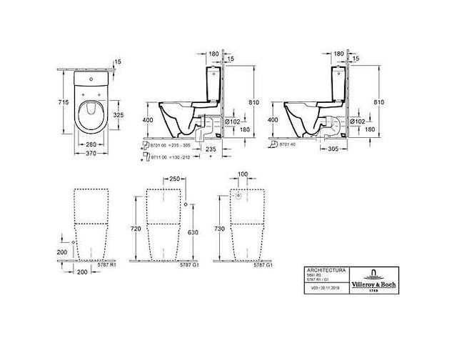Villeroy & boch architectura toilet 5691r001 - afbeelding 3 van  7