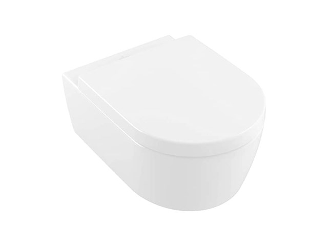 Villeroy & boch avento pack wandcloset directflush met zitting softclose en quickrelease ceramic+ wit - afbeelding 1 van  4