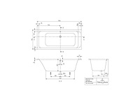 Villeroy & boch bt architectura 180x80cm uba10ara2v-01 duobad - afbeelding 2 van  4