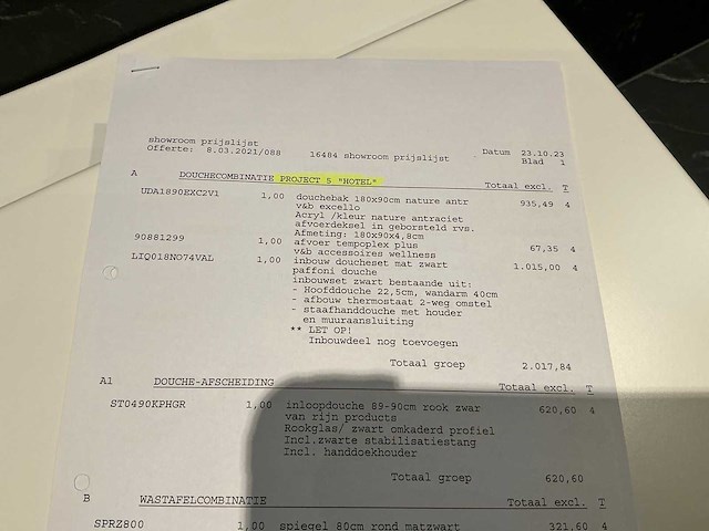 Villeroy & boch excello douchecabineopstelling - afbeelding 7 van  7